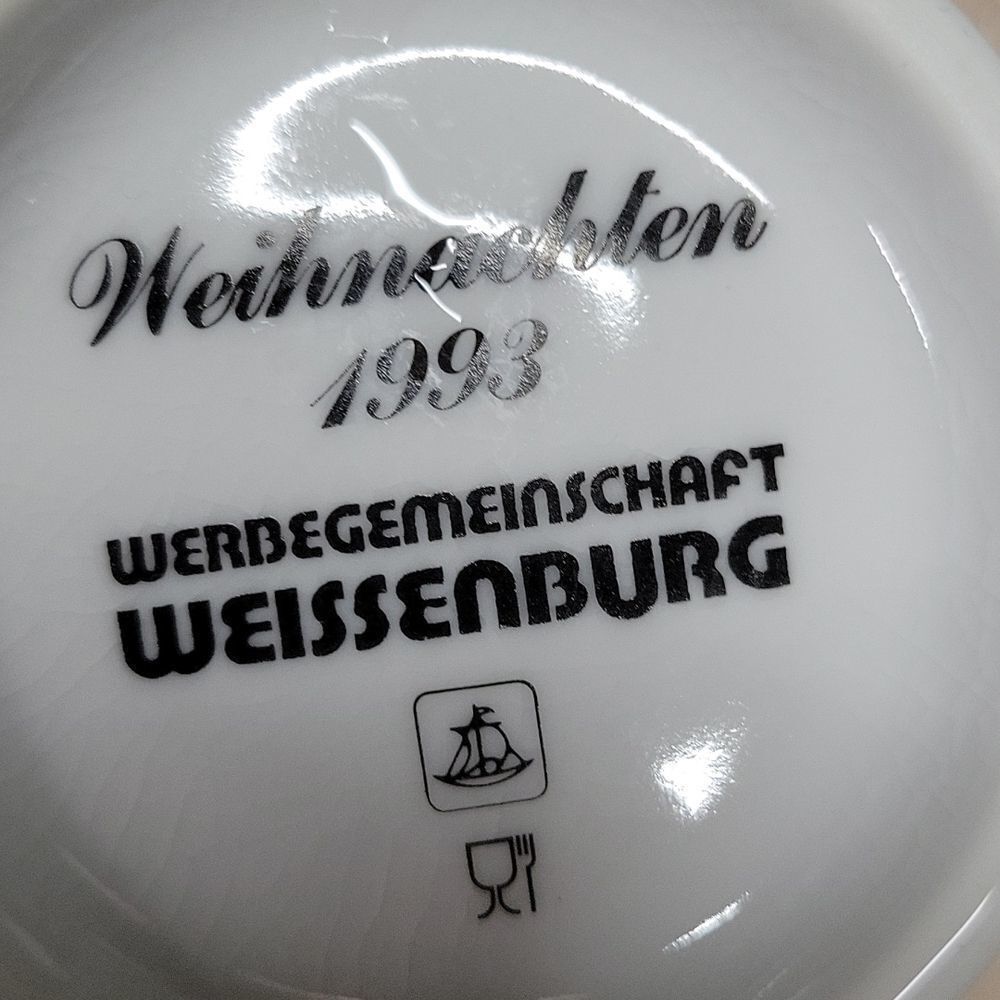 WEISSENBURG PILSNER BEER STEINS PAIR OF 2 (VINTAGE 1992, 1993) WEIHNACHTEN - Picture 6 of 6